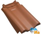 Керамическая черепица JACOBI (Германия) Flachdachziegel J13 "новель"  боковая черепица, Левая/Правая Натуральная,  натуральный красный, шт.