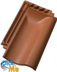 Керамическая черепица JACOBI (Германия) Hohlfalzziegel Z5 "варивель"  вентиляционная черепица, Натуральная, натуральный красный, шт.