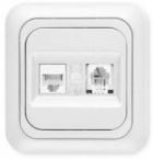 ВИКО Yashemin В2435 розетка комп"ютерна +телефонна  (RJ-45+RJ-11)