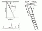 Чердачные лестницы OMAN  Metal  T 3