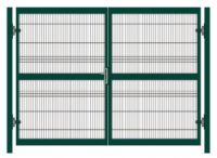 Двустворные ворота КОЛЬЧУГА проволка 8/6/8 мм.,  4000х2000  Столб, мм -  100х100х3, шт. ― ClickMe