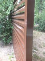 Металлические заборы  Жалюзи Эксклюзив  СТОЛБ УНИВЕРСАЛЬНЫЙ  (для забора)Материал - сталь оцинкованная с заводским полимерным покрытием. Цвет  - с обеих сторон: белый, коричневый, зеленый., м.кв ― ClickMe