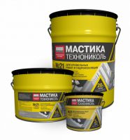 Мастика кровельная ТЕХНОНИКОЛЬ №21 "Техномаст"  Мастика упакована в металлическое вёдро 3 л. Вес нетто 3 кг. ― ClickMe