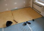 Устройство чернового фанерного пола м2