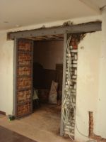 Устройство дверного проема в кирпичной стене с закладкой перемычки (0,125) м2 ― ClickMe